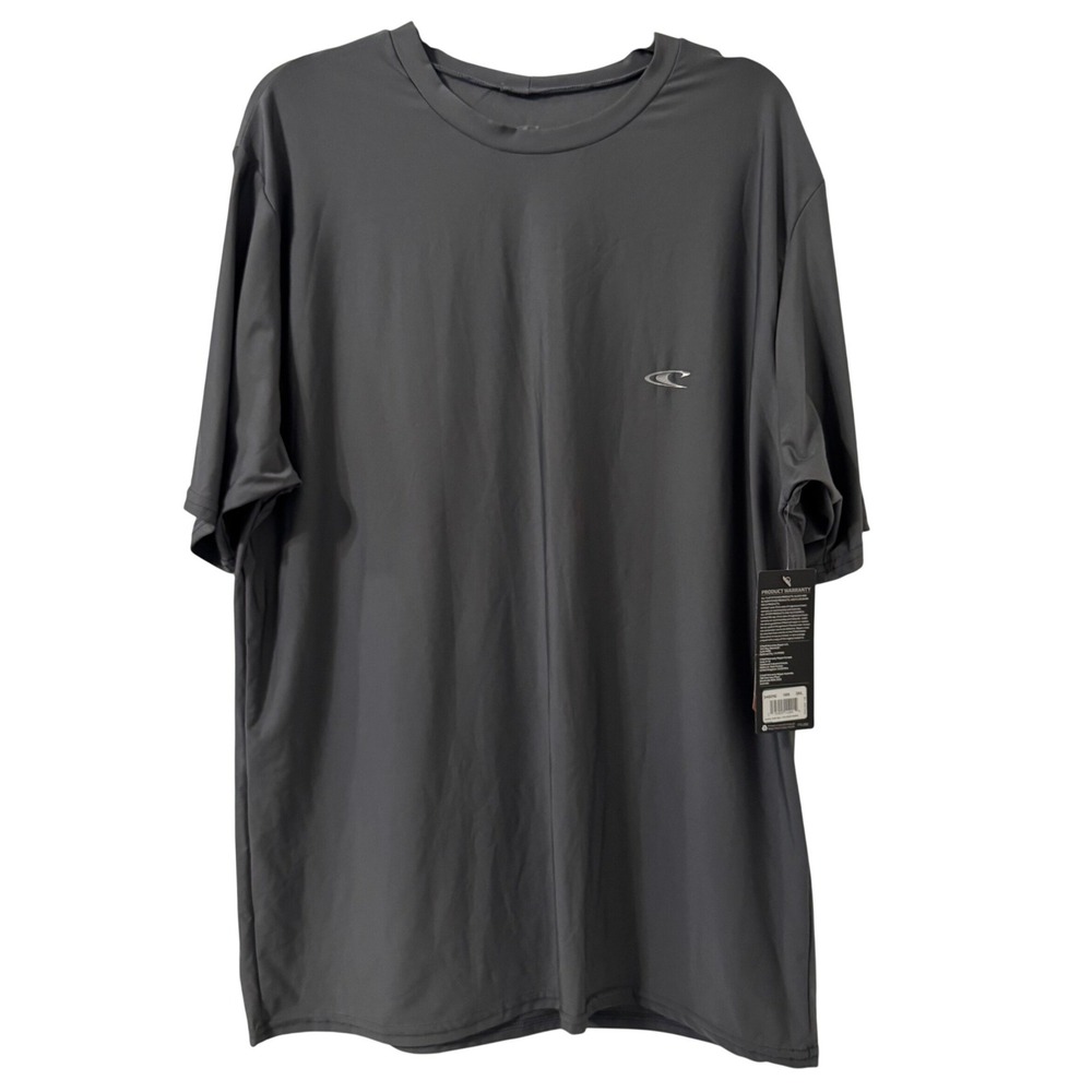 ONeill Mens 3XL Rash Guard Short Sleeve‎ UPF 50+ Sun Top Gray Vacation Beach NWT